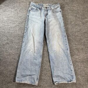 Levis Low Loose Jeans Womens 27 Blue Light Wash Wide Leg Denim Premium Casual